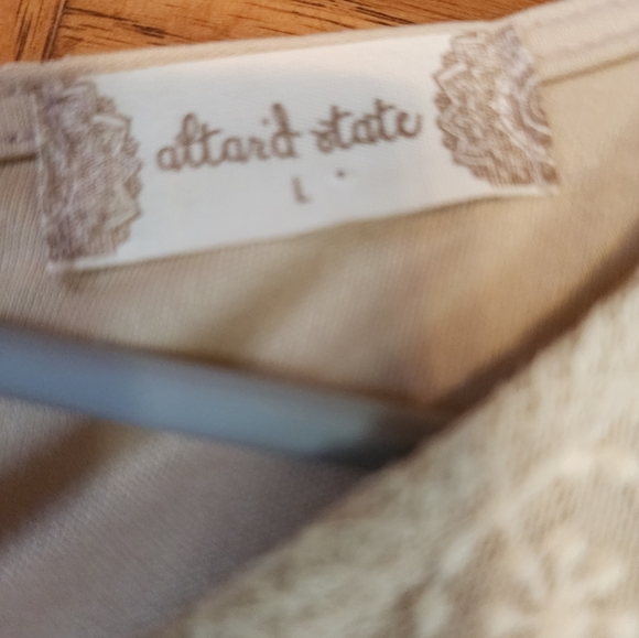 Altar'd State Ivory Floral Lace Sleeveless Dress Size L - Picture 2 of 8